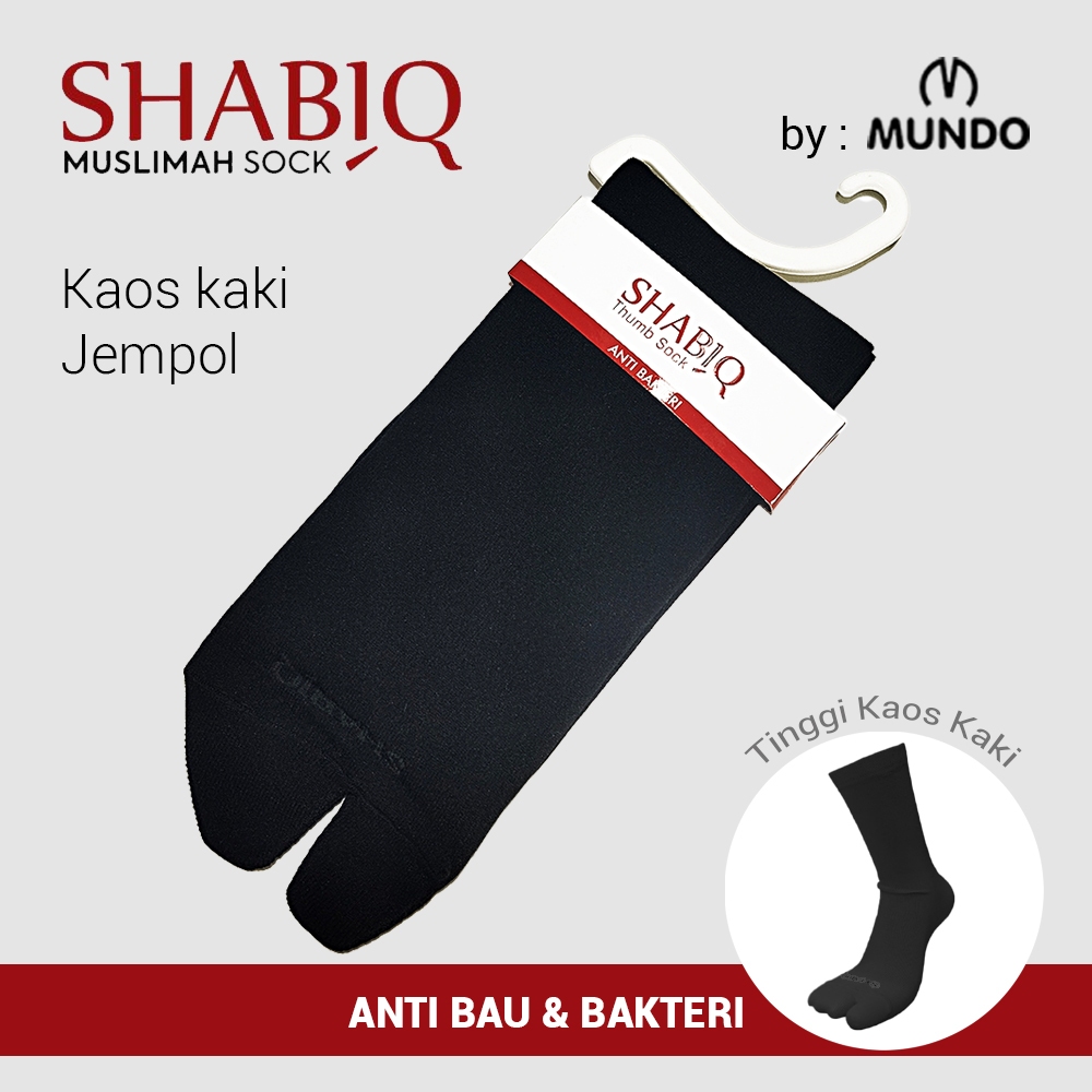 Kaos Kaki Wudhu / Kaos kaki MUSLIM  / Kaos Kaki Jempol ANTI BAKTERI SHABIQ by MUNDO 25-26