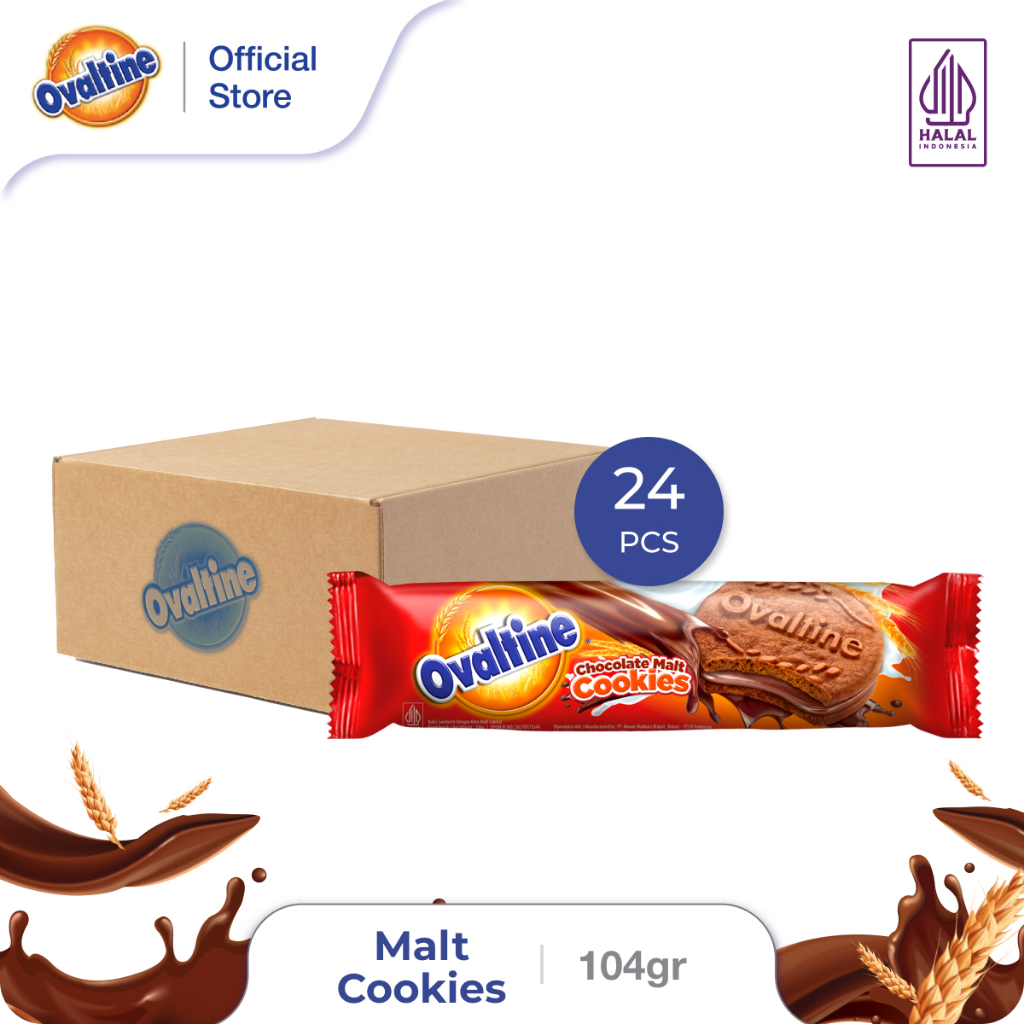 

[Karton] Ovaltine Chocolate Malt Cookies 104g - 24pcs