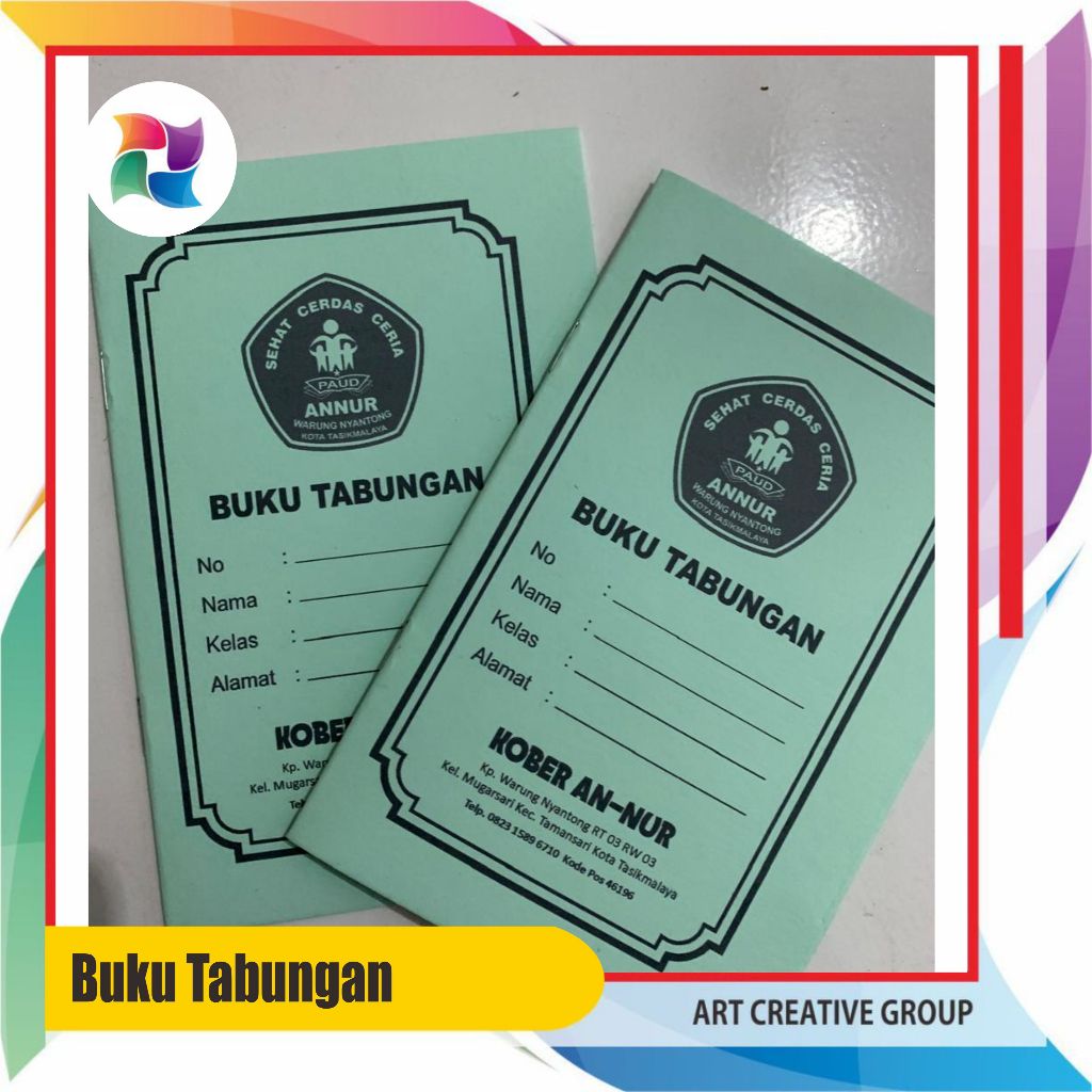 

buku tabungan siswa custom cover