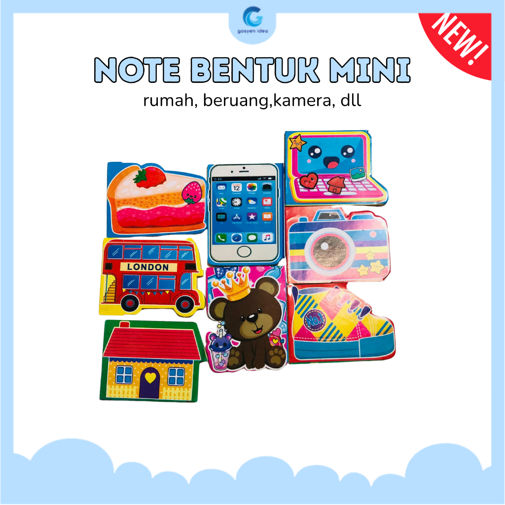 

Buku Catatan Kecil Notes Mini Anak Aneka Bentuk Lucu-Lucu