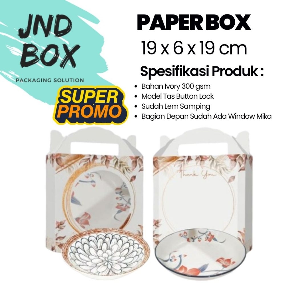 

PROMO !!! Box Souvenir Model Tas BL Piring/Mangkok Uk 19 x 6 x 19 cm