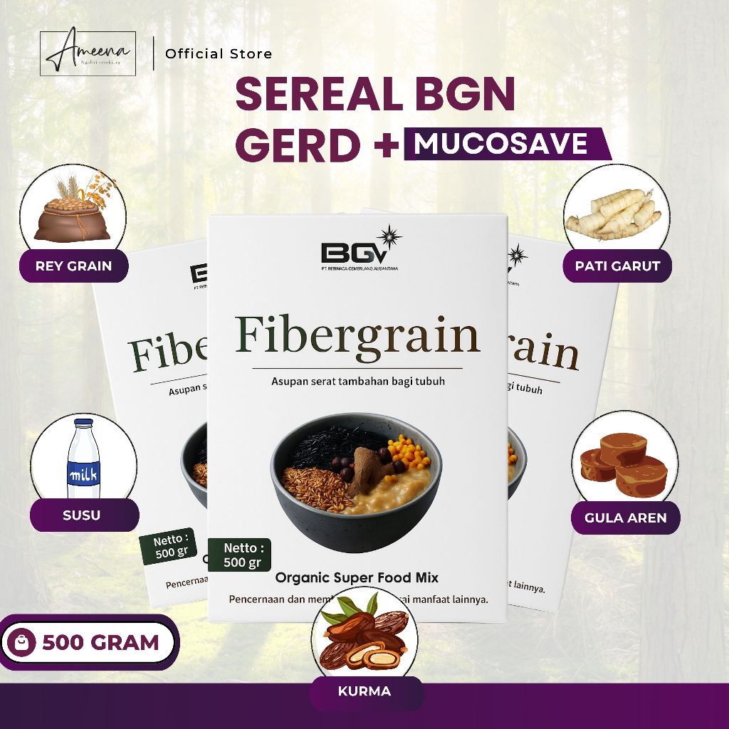 

FIBERGRAIN - SEREAL ASAM LAMBUNG PATI UMBI GARUT EFEKTIF ATASI MAAG, GERD, DAN ASAM LAMBUNG 500 gr