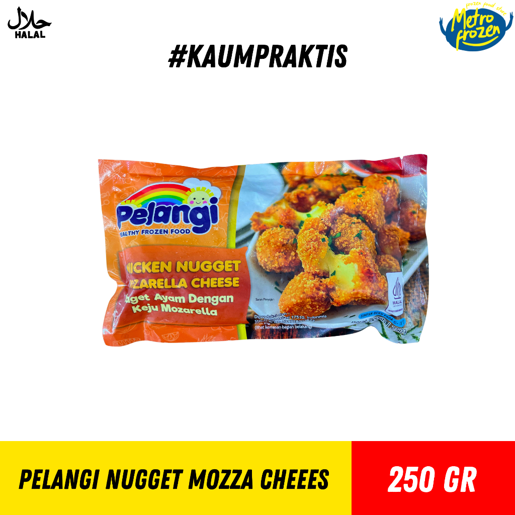 

PELANGI Nugget All Varian 250gr //nugget milky original //nugget milky veggie //nugget mozzarella cheese