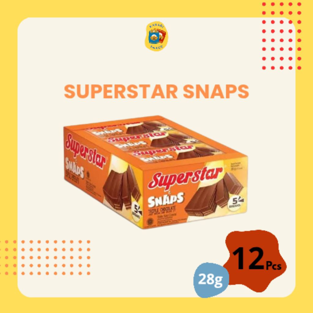 

RS Superstar Snaps (28g) Wafer Coklat isi 12pcs