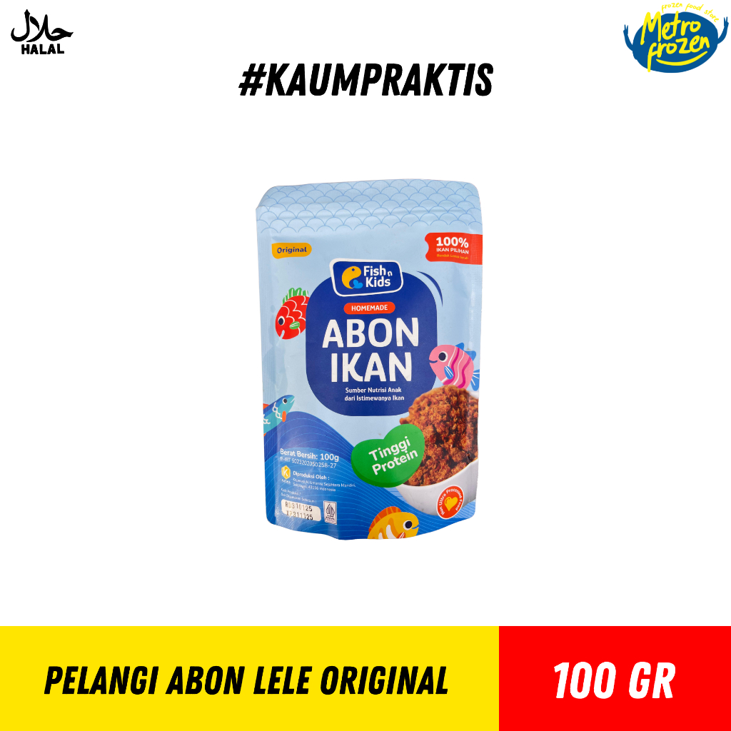 

PELANGI Abon Lele Less Salt & Abon Lele Original 100gr //abon untuk anak anak //fish kids