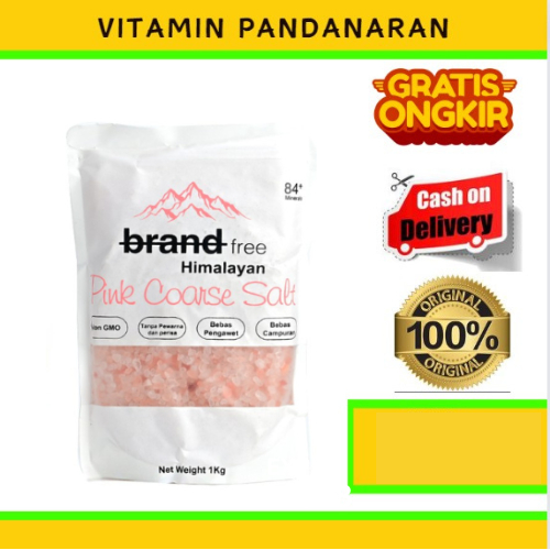 

Garam Himalaya Brandfree Garam Kasar 1000 gram 1 kg Pink Coarse Himalayan Salt