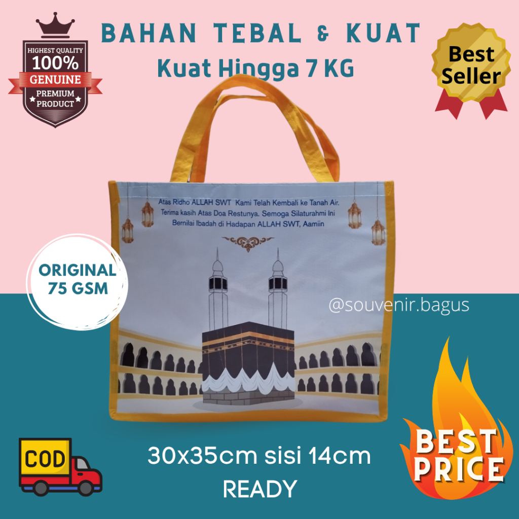 

Tas Souvenir Umroh besar SATUAN oleh oleh Haji Umrah Tebal Lerge