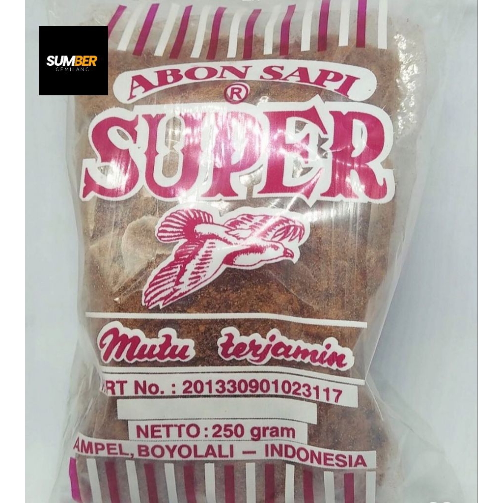 

abon sapi super cap burung 250 gram