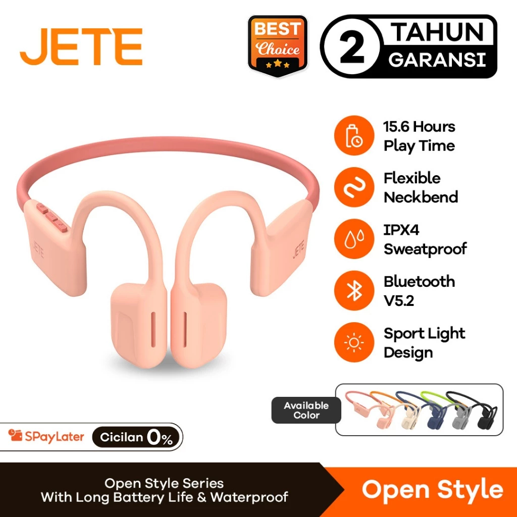Sport Headset Bluetooth IPX4 Sweatproof JETE Open Style