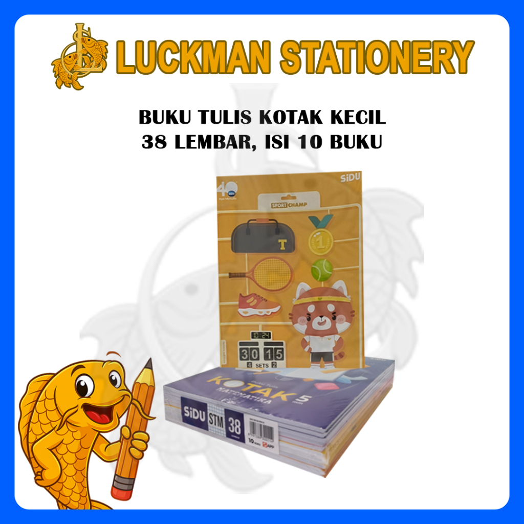 

LUCKMAN STATIONERY - BUKU TULIS KOTAK SIDU KECIL 38 LEMBAR ISI 10 BUKU