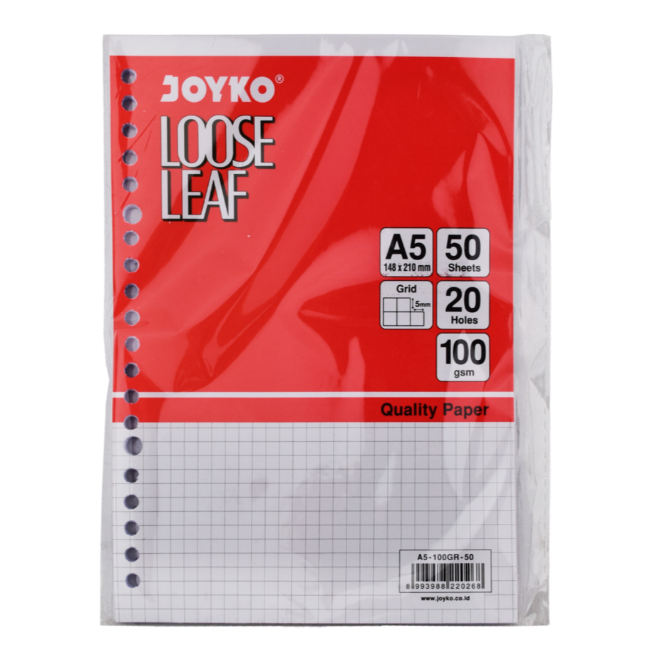 

LOOSE LEAF JOYKO A5 50 LEMBAR MURAH