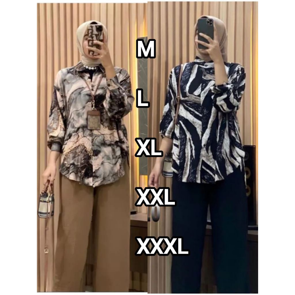 SETELAN WANITA BAHAN RAYON MIX CRINGKLE AIRFLOW