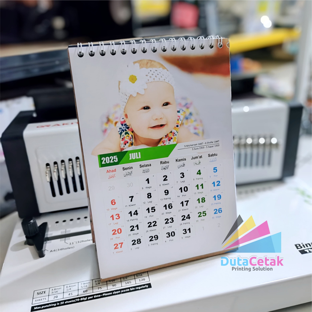 

Lembar tambahan Kalender meja A5