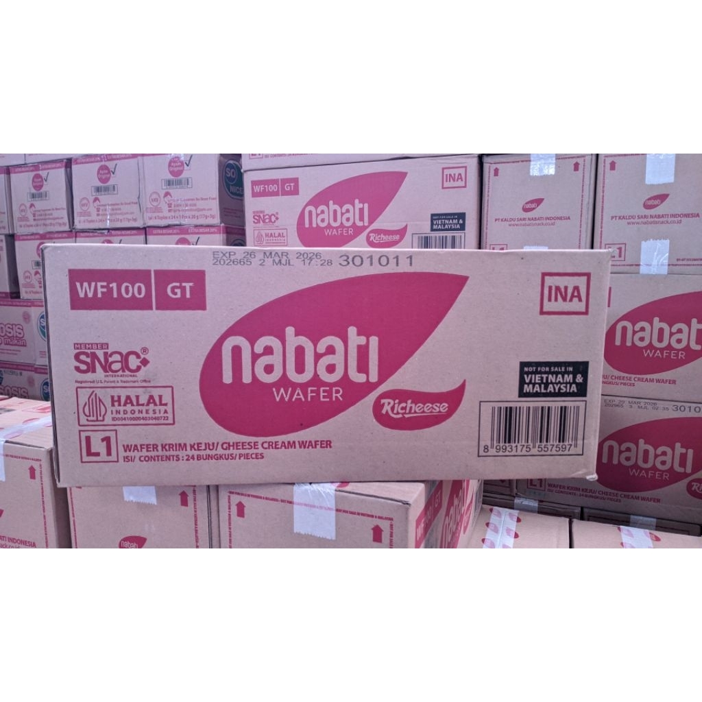 

Nabati L1 Coklat Keju 110gr Perkarton isi 24pcs Nabati 5000 Nabati Murah Nabati Wafer Hajatan Wafer Enak
