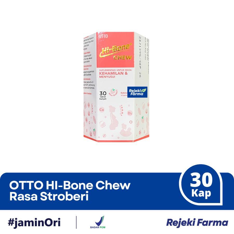 OTTO Hi-Bone Chewable Rasa Strawberry 30 Tablet Kunyah - Hibone Suplemen Ibu Hamil Rasa Stroberi
