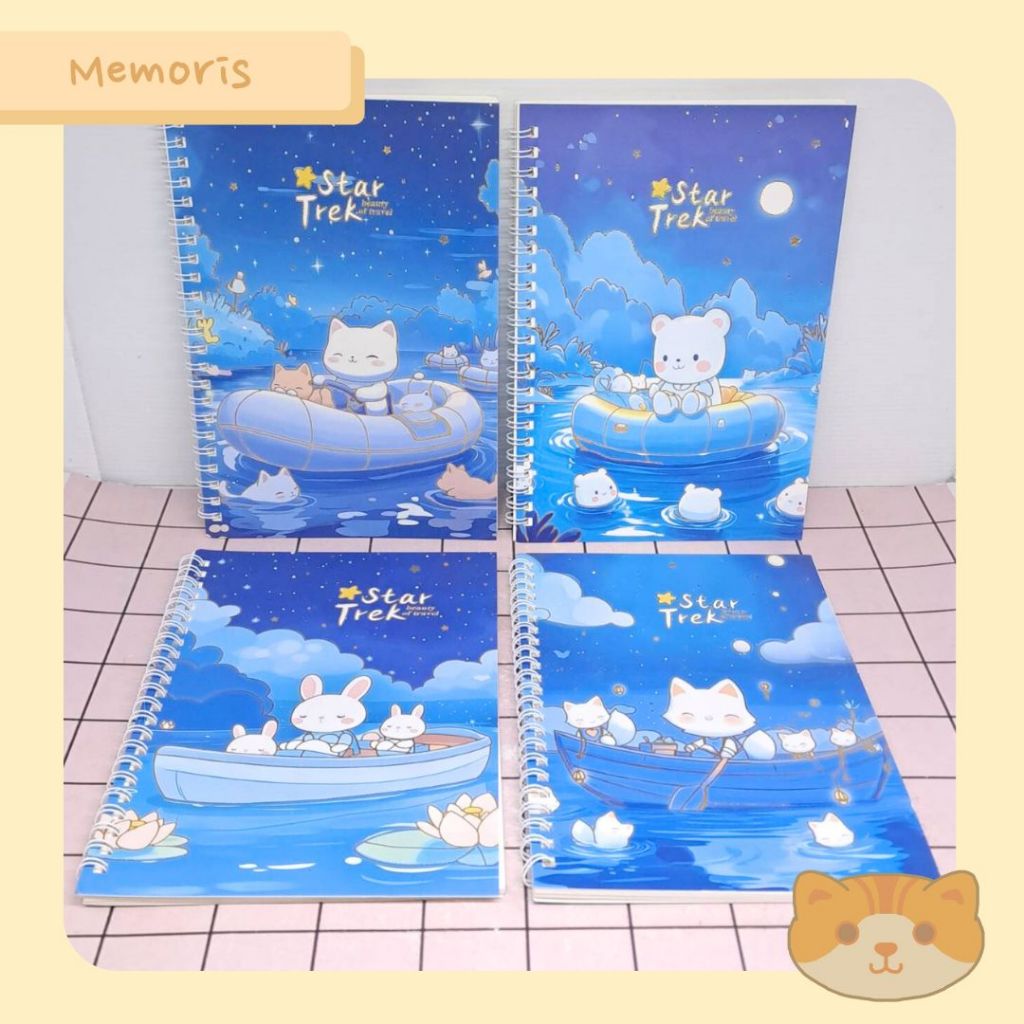 

Notebook Buku Catatan Diary A5 Jurnal Fancy Scenery Bunny Cat Fox Bear Girl