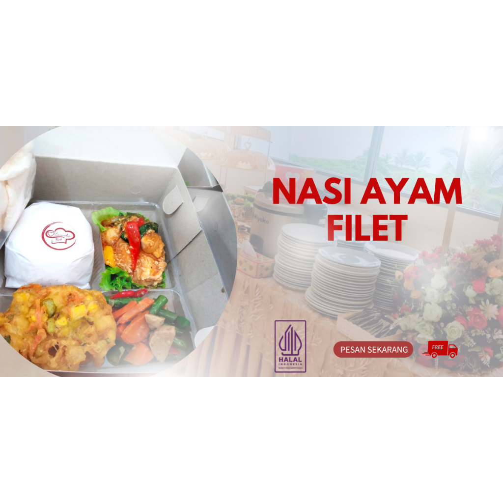 

Jual Nasi Ayam Box/Nasi Box Menu Ayam Filet Asem Manis/Paket Nasi Box Menu Ayam/Jual Nasi Box Enak/Nasi Box Murah