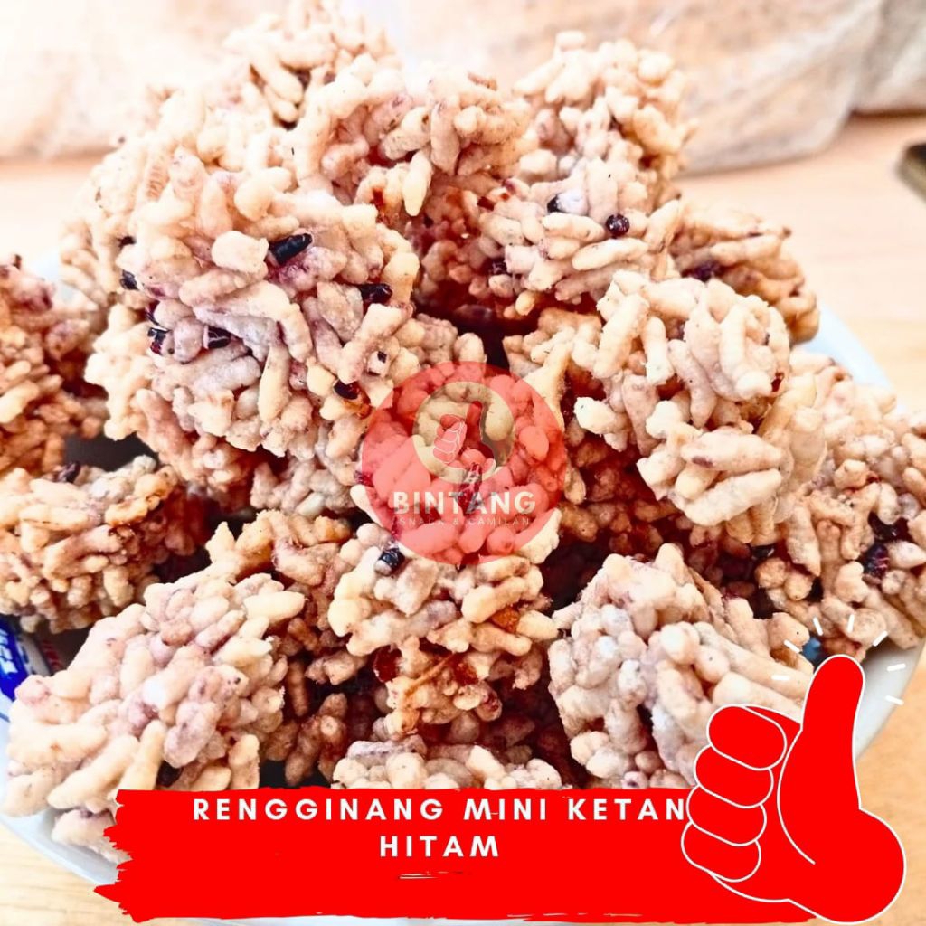 

Rengginang mini Ketan hitam 400 gr || free Bubble + kardus