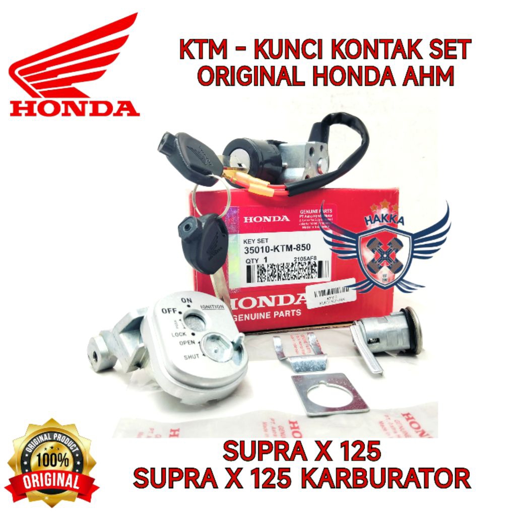 KTM ORIGINAL SET KUNCI KONTAK HONDA SUPRA X 125, ORIGINAL SET KUNCI KONTAK HONDA SUPRA X 125 KARBU G