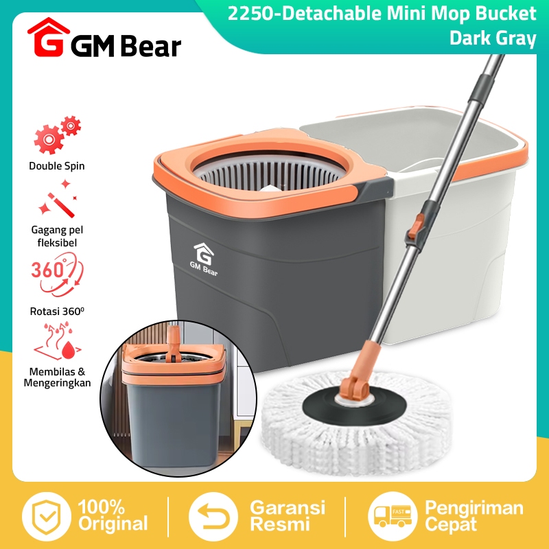 GM Bear Pel Lantai Peras Otomatis  2250 - Ultra Mop Aclima Pelan Lantai Mini Dark Grey Kain Pel Lant