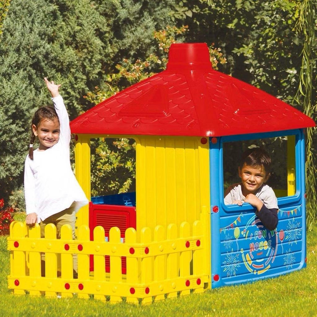 PLAYHOUSE PLAYGROUND BESAR RUMAH RUMAHAN PAGAR ATAP TAMAN ARENA BERMAIN ANAK JUMBO WINDOWA PLAY HOUS