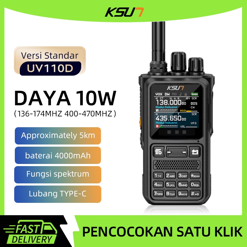 KSUN X-TFSI Walkie Talkie DUALBAND WALKEI TALKIE JARAK JAUH HANDY TALKIE BLUETOOTH RADIO