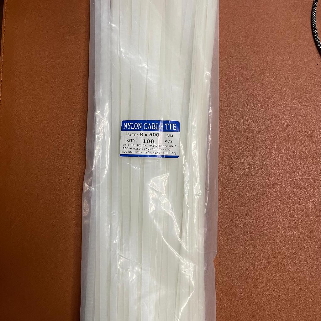

Kabel Ties 1 Pack isi 100 PCS 8x50cm/5.2mm/Kabel Ties putih/NYLON CABLE TIES