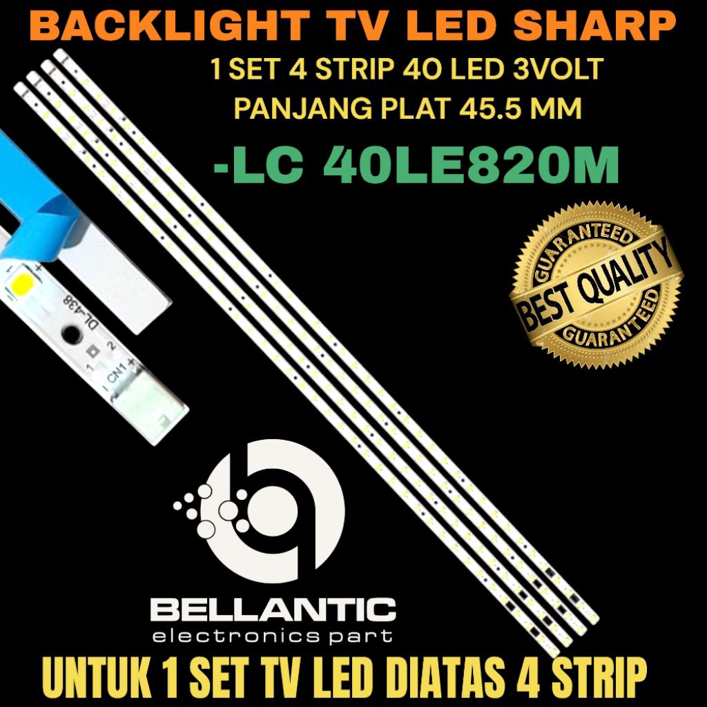 BACKLIGHT TV LED SHARP 40 INCH LC-40LE820M BACKLIGHT TV LED 40 INCH