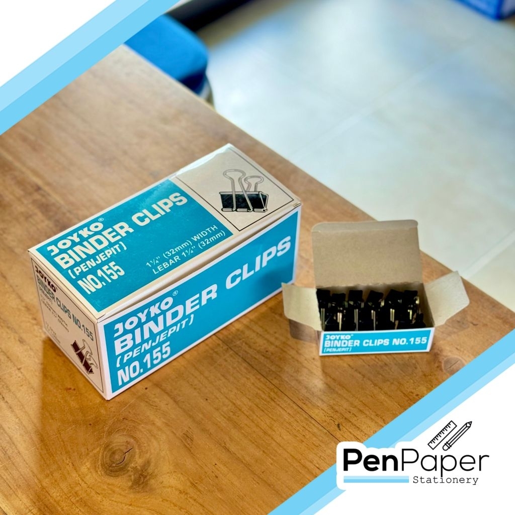 

Binder Clips JOYKO No. 155 Klip Kertas Sedang (isi 12)