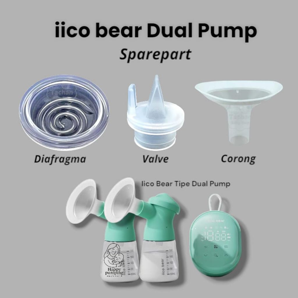iico bear Dual sided breast pump Sparepart pompa asi lico bear dual pump  Valve iico bear / Valve li