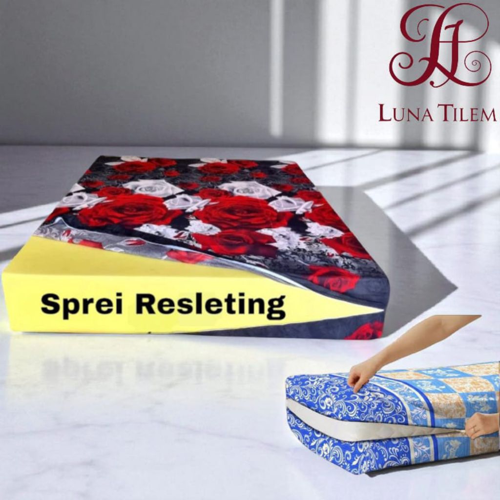 sprei resleting /sarung kasur / cover kasur busa sarung kasur busa / urung kasur