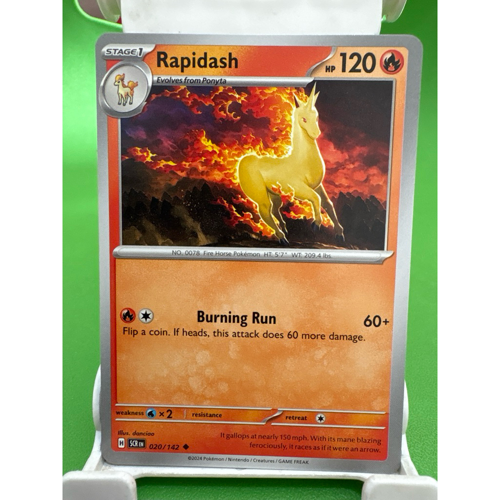 kartu pokemon original common rapidash scr 020/142