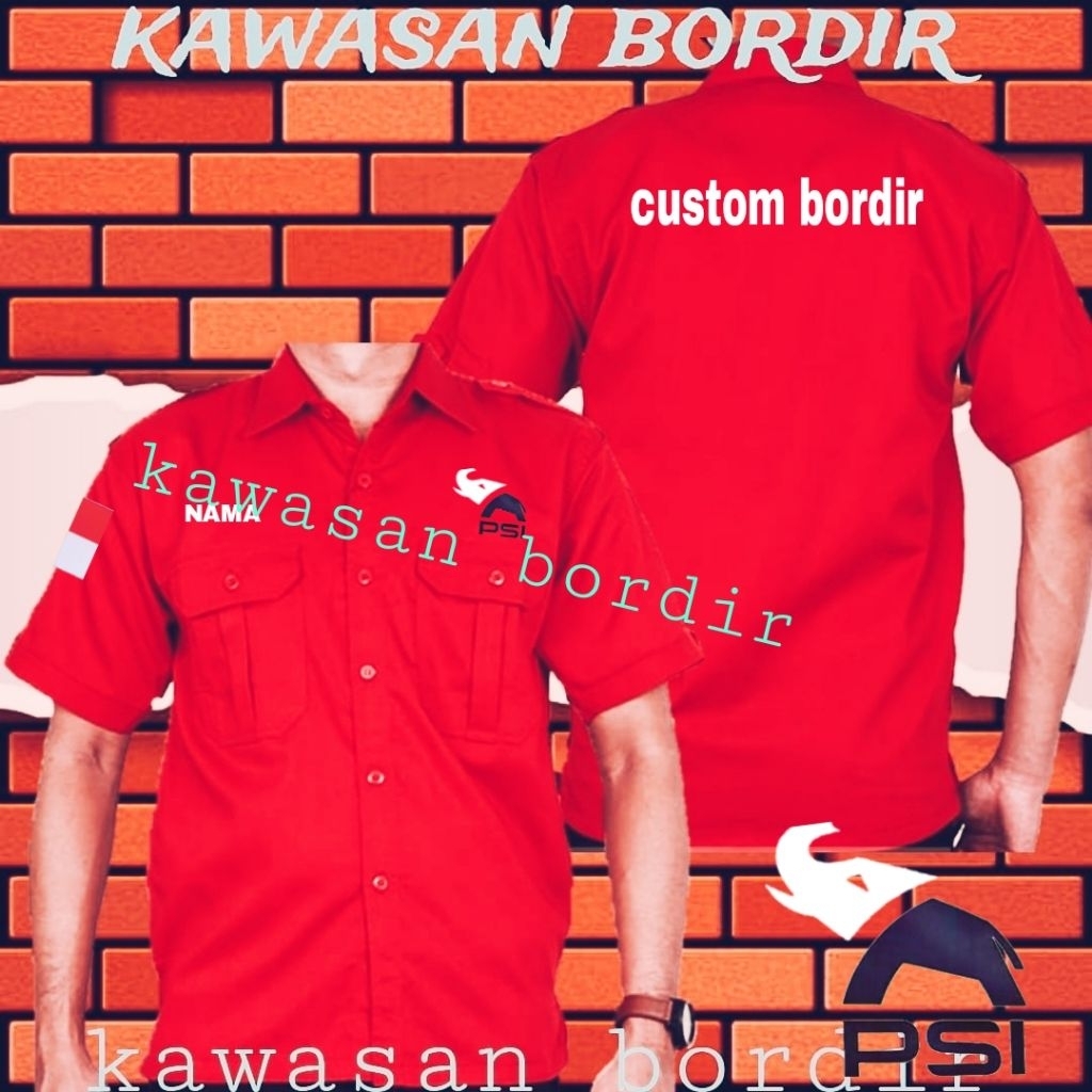 Terbaru kemeja PSI baju PSI seragam PSI pdh PSI seragam partai PSI kemeja partai PSI pdh partai PSI 