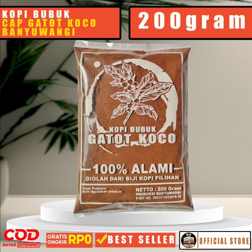 

KOPI GATOTKOCO / KOPI KHAS BANYUWANGI 200g / KOPI BUBUK ISTIMEWA/ KOPI GIRAS / KOPI NDESO