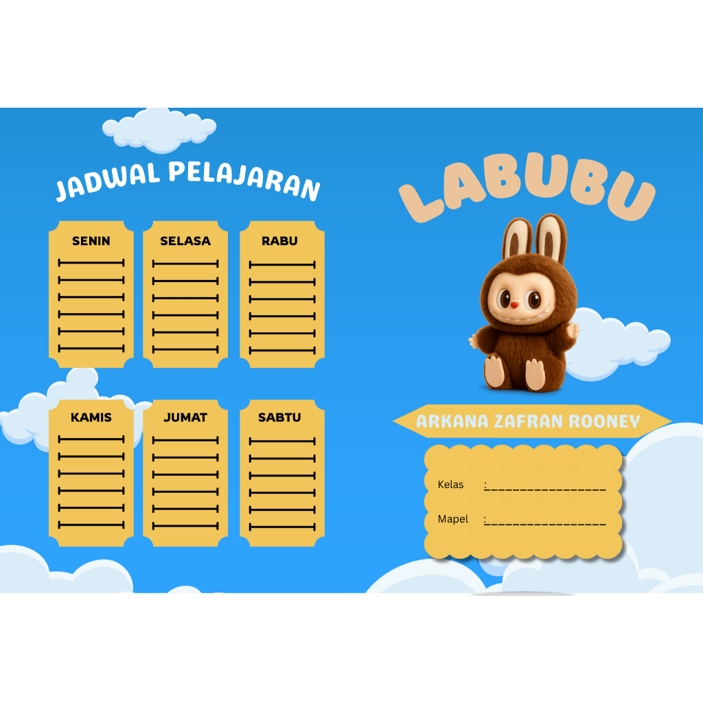 

BUKU TULIS CUSTOM 58 LEMBAR (1 PACK) BISA REQUEST NAMA,KELAS,NAMA SEKOLAH,DAN GANTI FOTO