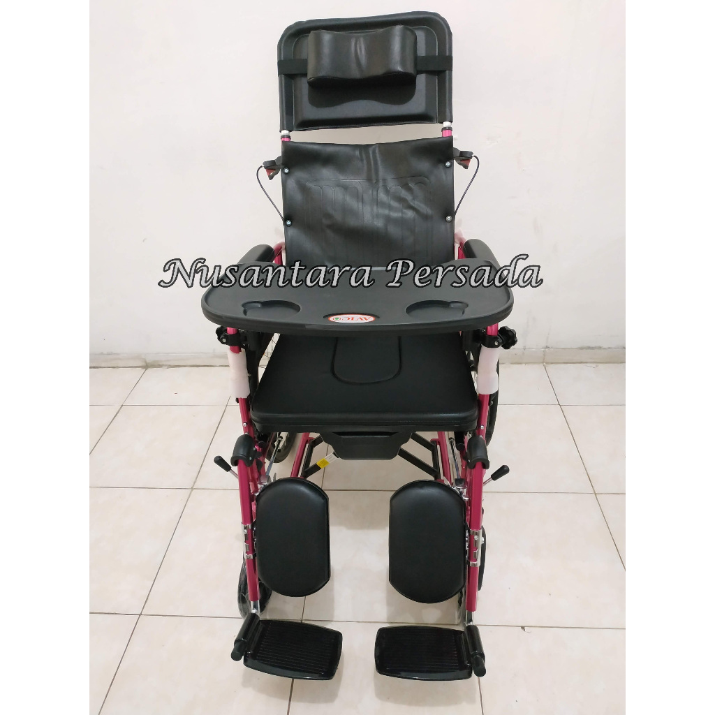 Kursi Roda Avico 5in1(Tempat Tidur + BAB + Makan + Selonjor)Aluminium Zeus