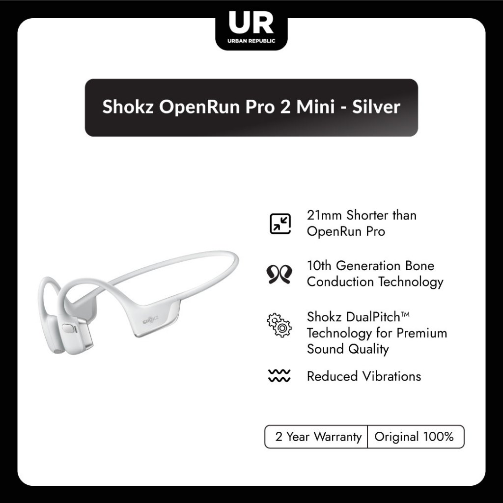 Shokz OpenRun Pro 2 Mini - Silver