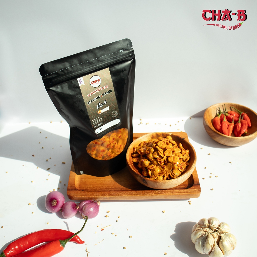 

CHA-B Kerupuk Kerang Pedas Bawang 250 gr
