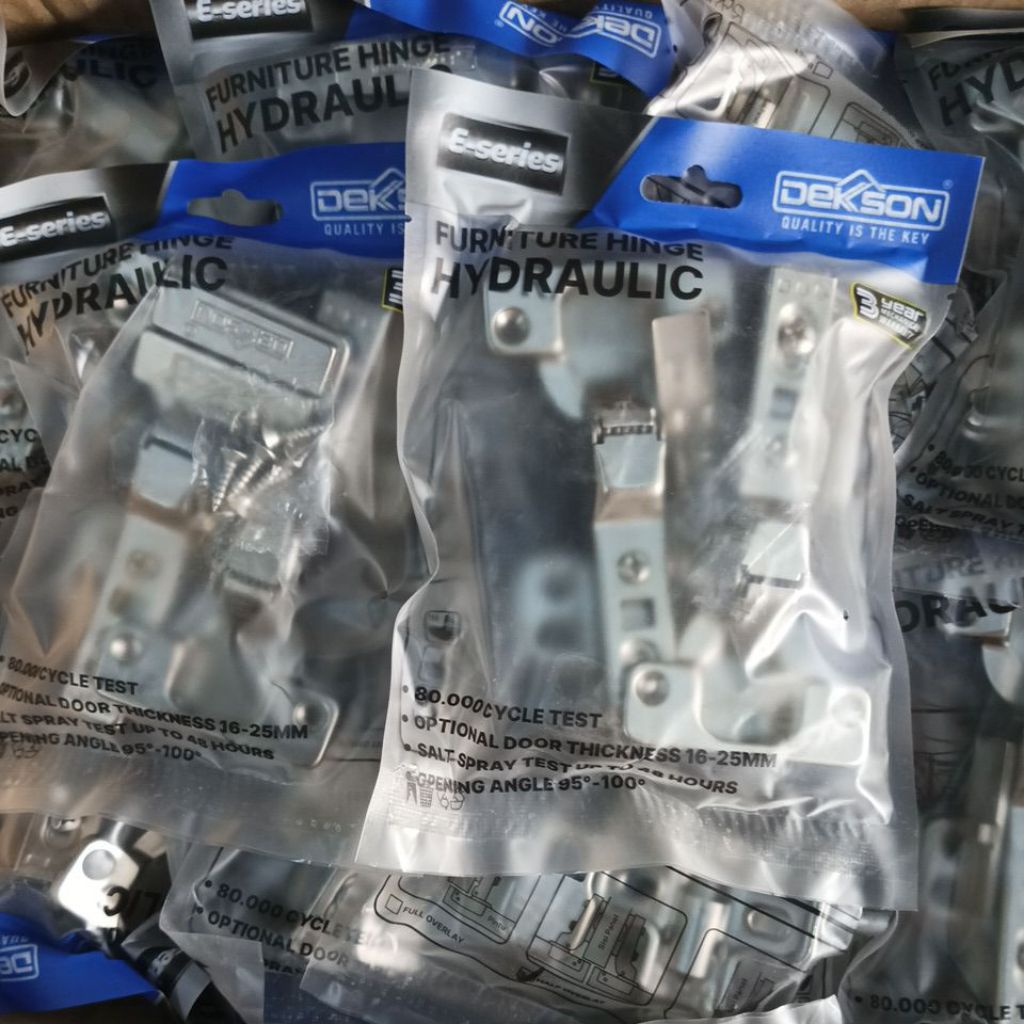 Engsel sendok Dekson slow motion semi bengkok engsel hydraulic per pasang
