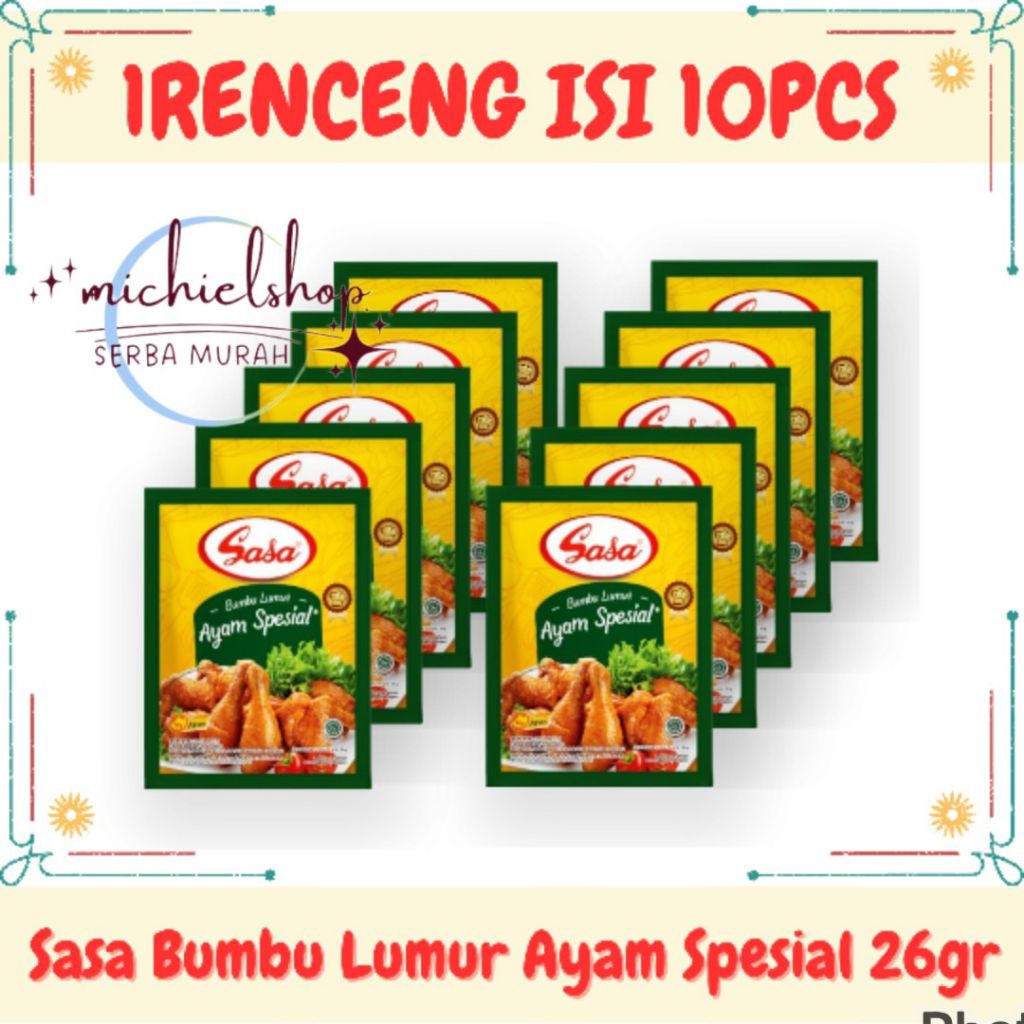 

Sasa Bumbu Lumur Ayam Spesial 26gr 1Renceng Isi 10pcs