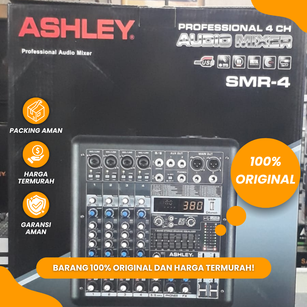 Mixer Ashley SMR 4 Mixer Ashley 4 channel Original Termurah