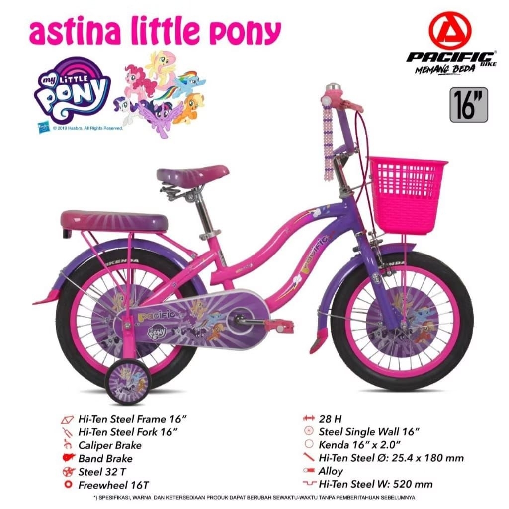 Sepeda Anak Perempuan pacific Astina Little ponny/Sepeda mini anak murah-16