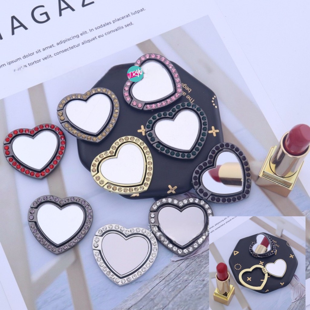 Premium Diamond RING Case Iphone oppo vivo Samsung xiaomi Dudukan hp Handphone cincin hp