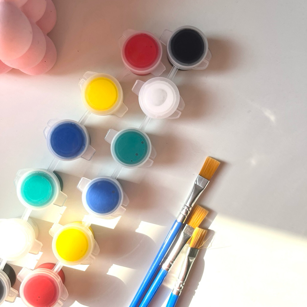 

Cat akrilik Set 6 Warna Cat Akrilik Kanvas (free kuas)