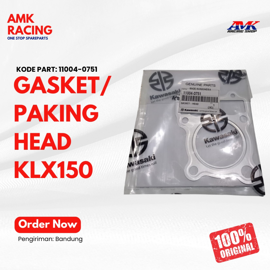 Paking Gasket HEAD KLX 150 Packing Perpak BLOK HEAD KLX150 Original 11004-0751