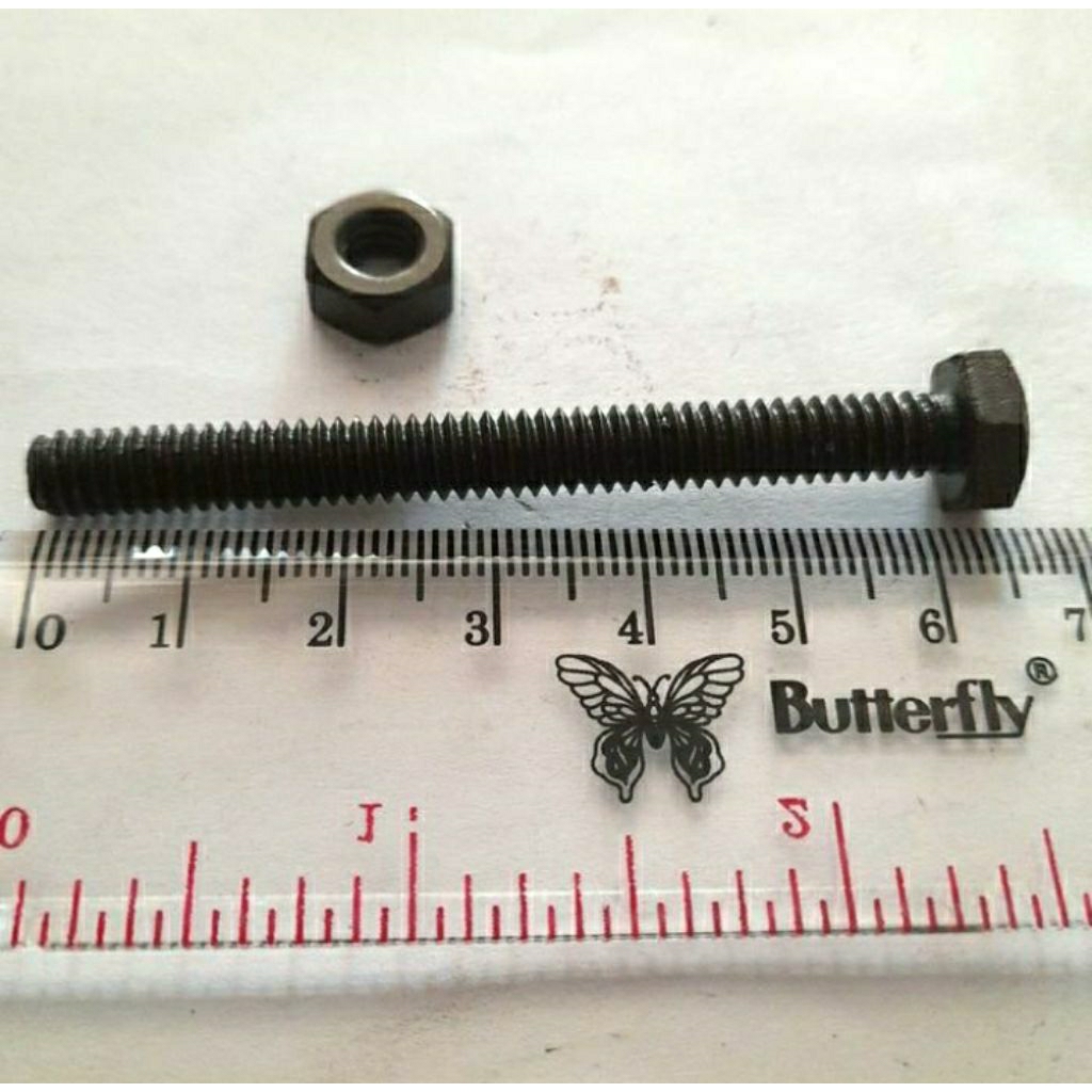 Baut 10 drat kasar 1/4×21/2 Baut inchi