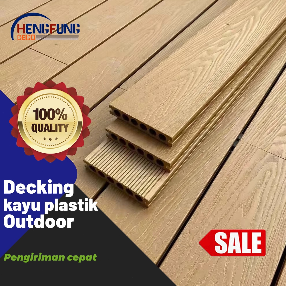Decking Outdoor/Decking kayu plastik/Decking luar ruangantahan air / Decking luar ruangan tahan api 