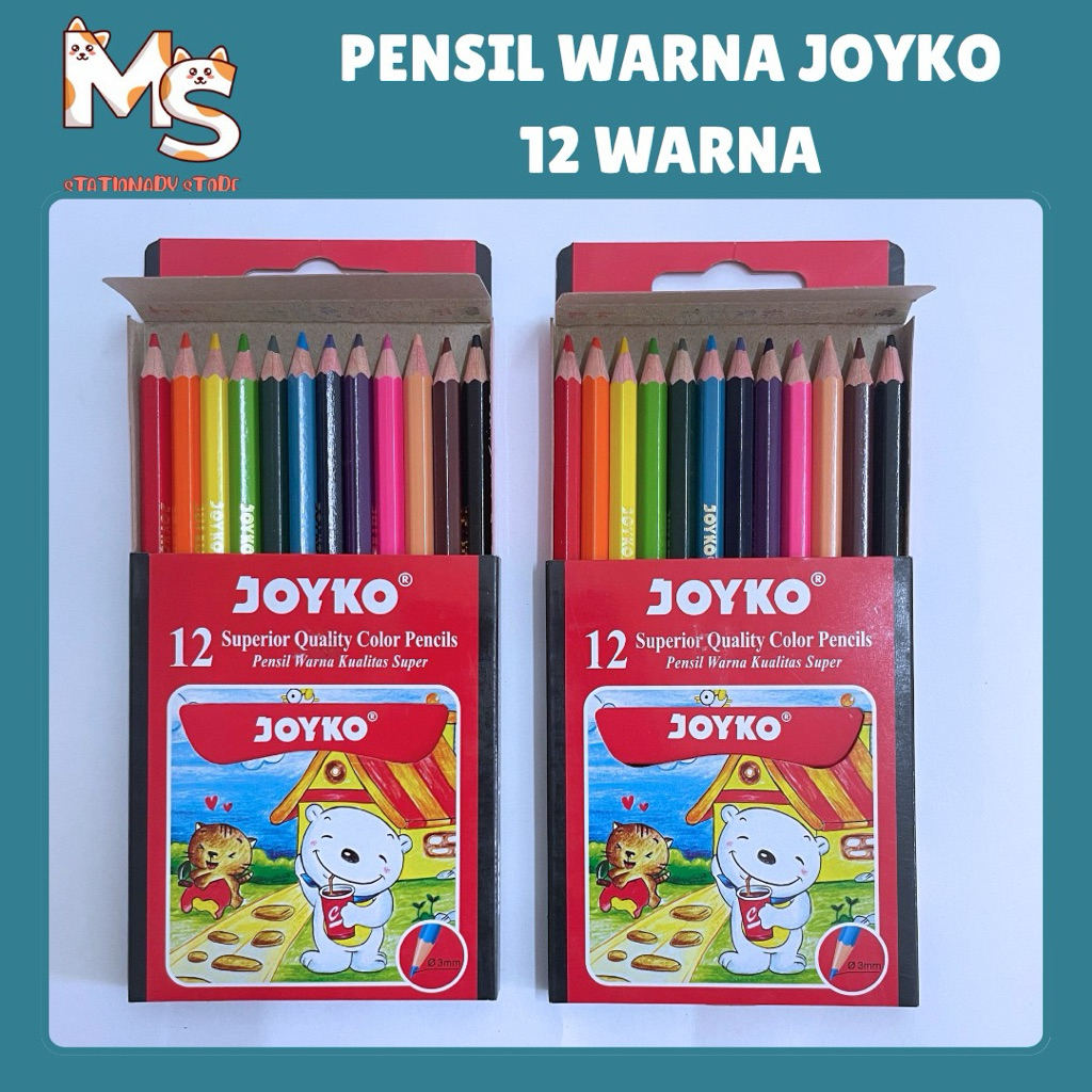 

PENSIL WARNA JOYKO PULAS 12 WARNA PENDEK