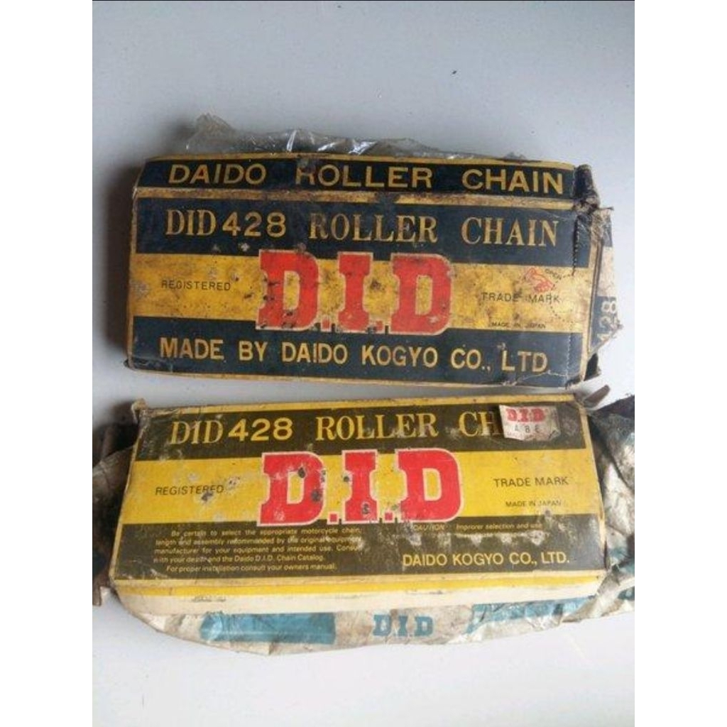 rantai roda roller chain 428 did japan cb100 cb125 s90 s90z s110. original nos.