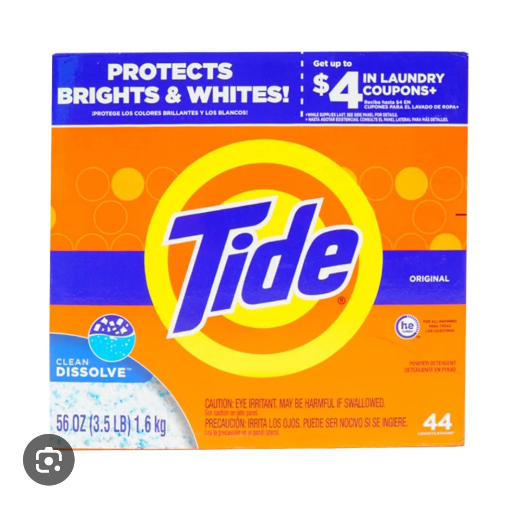 Deterjen Bubuk Tide Original HE Turbo dengan Kristal Acti-Lift 1,6kg